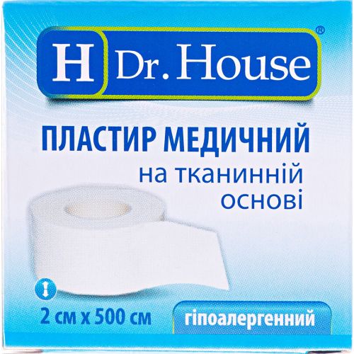 Пластырь медицинский Dr. House на тканевой основе 2х500 см, 1 шт. в городе Софиевка : цены, характеристики.  - фото №1 Пластырь медицинский Dr. House на тканевой основе 2х500 см, 1 шт. в городе Софиевка : цены, характеристики.
