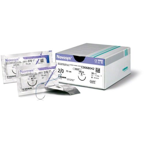Novosyn фіолетовий, розмір USP 3/0 (3) довжина 70 см колюча голка 1/2 кола, довжина (мм) 26 №36 в місті Канів : ціни, характеристика.  - фото №1 Novosyn фіолетовий, розмір USP 3/0 (3) довжина 70 см колюча голка 1/2 кола, довжина (мм) 26 №36 в місті Канів : ціни, характеристика.