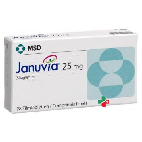 Янувія 25 мг таблетки №28 в аптеці - фото №1 Янувія 25 мг таблетки №28 в аптеці