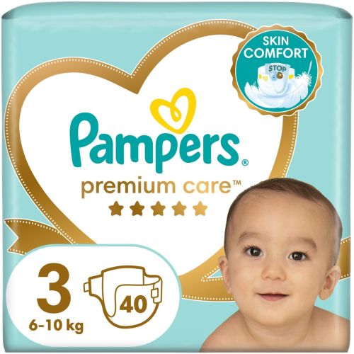 Підгузки Pampers Premium Care Розмір 3 (Midi), 6-10 кг, 40 шт. ціна - фото №1 Підгузки Pampers Premium Care Розмір 3 (Midi), 6-10 кг, 40 шт. ціна