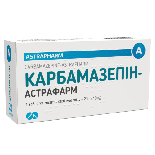 Карбамазепін-Астрафарм 200 мг таблетки №50 в місті Глобине : ціни, характеристика.  - фото №1 Карбамазепін-Астрафарм 200 мг таблетки №50 в місті Глобине : ціни, характеристика.