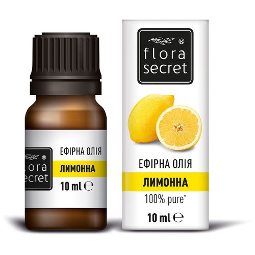 Олія ефірна Flora Secret Лимонна 10 мл замовити - фото №1 Олія ефірна Flora Secret Лимонна 10 мл замовити