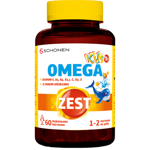 Zest (Зест) Kids Omega (Кідс Омега) жувальні пастилки №60 в місті Львів : ціни, характеристика.  - фото №1 Zest (Зест) Kids Omega (Кідс Омега) жувальні пастилки №60 в місті Львів : ціни, характеристика.