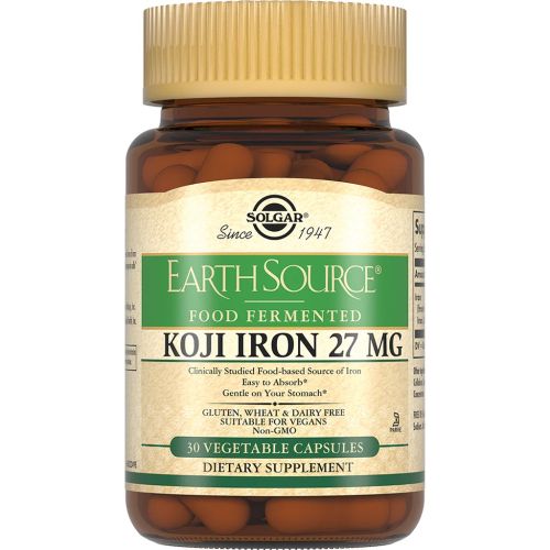 Solgar (Солгар) Залізо 27 мг у ферментованій культурі Коджі капсули №30 в Києві : ціни, характеристика.  - фото №1 Solgar (Солгар) Залізо 27 мг у ферментованій культурі Коджі капсули №30 в Києві : ціни, характеристика.