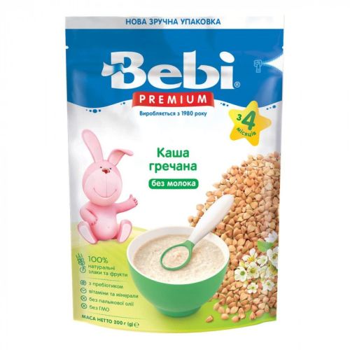 Каша Bebi Premium безмолочна гречана, з 4 місяців 200 г в місті Глобине : ціни, характеристика.  - фото №1 Каша Bebi Premium безмолочна гречана, з 4 місяців 200 г в місті Глобине : ціни, характеристика.