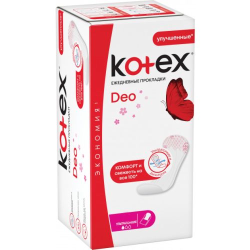 Щоденні прокладки Kotex Ultra Slim Deo №20 в місті Бориспіль : ціни, характеристика. - фото №1 Щоденні прокладки Kotex Ultra Slim Deo №20 в місті Бориспіль : ціни, характеристика.