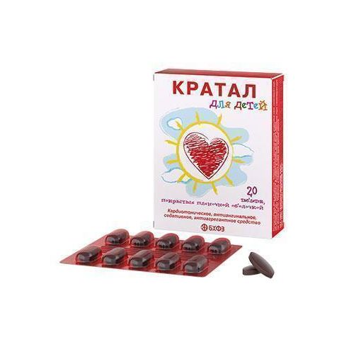 Кратал для дітей таблетки №20 в місті Глобине : ціни, характеристика.  - фото №1 Кратал для дітей таблетки №20 в місті Глобине : ціни, характеристика.