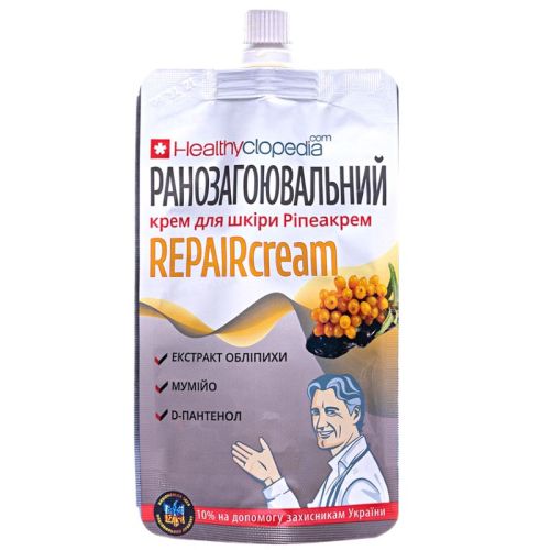 Ранозагоювальний крем Healthyclopedia Repaircream 100 мл в місті Перещепине : ціни, характеристика.  - фото №1 Ранозагоювальний крем Healthyclopedia Repaircream 100 мл в місті Перещепине : ціни, характеристика.