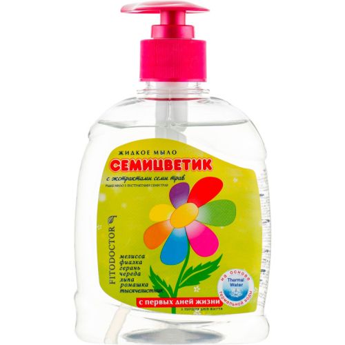 Мило рідке Семицветик 7 трав, 300 мл в місті Запоріжжя : ціни, характеристика.  - фото №1 Мило рідке Семицветик 7 трав, 300 мл в місті Запоріжжя : ціни, характеристика.