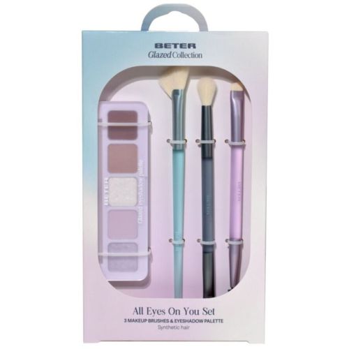 Набір Beter (Бетер) для макіяжу очей Glazed сollection (набір тіней+пензлики) №4 замовити - фото №1 Набір Beter (Бетер) для макіяжу очей Glazed сollection (набір тіней+пензлики) №4 замовити