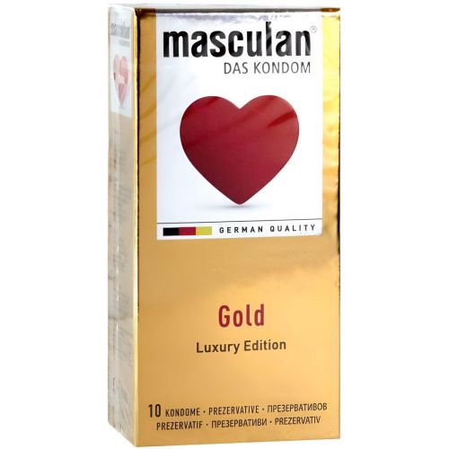 Презервативи Masculan Gold Luxury Edition із золотим напиленням і запахом ванілі №10 в місті Рогатин : ціни, характеристика. - фото №1 Презервативи Masculan Gold Luxury Edition із золотим напиленням і запахом ванілі №10 в місті Рогатин : ціни, характеристика.