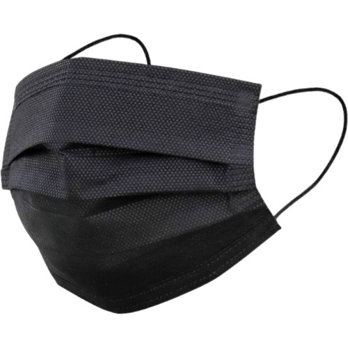 Маска медична Sangig тришарова чорна 50 шт. замовити - фото №1 Маска медична Sangig тришарова чорна 50 шт. замовити