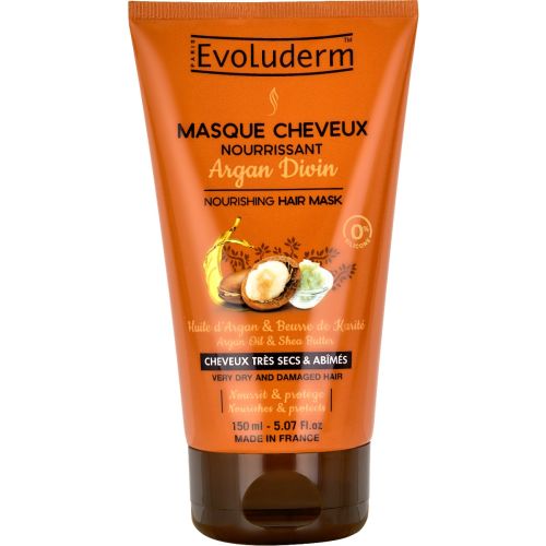 Маска Evoluderm (Еволюдерм) для сухого та пошкодженого волосся живильний з аргановою олією 150 мл  в місті Вишгород : ціни, характеристика.  - фото №1 Маска Evoluderm (Еволюдерм) для сухого та пошкодженого волосся живильний з аргановою олією 150 мл  в місті Вишгород : ціни, характеристика.