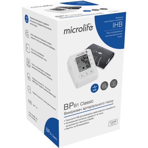 Тонометр Microlife BP B1 Classic цифровой  в городе Львов : цены, характеристики.  - фото №1 Тонометр Microlife BP B1 Classic цифровой  в городе Львов : цены, характеристики.