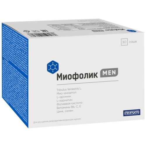 Миофолик MEN 4 г порошок саше №30 цена - фото №1 Миофолик MEN 4 г порошок саше №30 цена