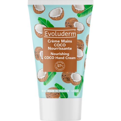 Крем Evoluderm (Еволюдерм) для рук живильний з кокосом 30 мл  в місті Канів : ціни, характеристика.  - фото №1 Крем Evoluderm (Еволюдерм) для рук живильний з кокосом 30 мл  в місті Канів : ціни, характеристика.