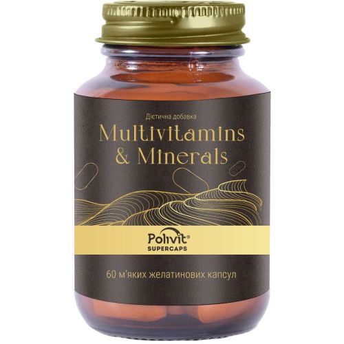 Полівіт Supercaps Multivitamins and Minerals (Суперкапс Мультивітаміни та Мінерали) капсули №60 в місті Софіївка : ціни, характеристика.  - фото №1 Полівіт Supercaps Multivitamins and Minerals (Суперкапс Мультивітаміни та Мінерали) капсули №60 в місті Софіївка : ціни, характеристика.