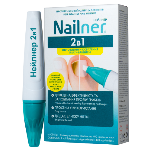 Nailner (Нейлнер) 2в1 протигрибковий олівець для нігтів 4 мл в місті Тернопіль : ціни, характеристика. - фото №1 Nailner (Нейлнер) 2в1 протигрибковий олівець для нігтів 4 мл в місті Тернопіль : ціни, характеристика.