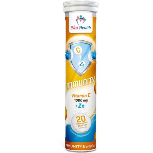 НатХелс Вітамін С 1000 + Цинк шипучі таблетки №20 в місті Запоріжжя : ціни, характеристика.  - фото №1 НатХелс Вітамін С 1000 + Цинк шипучі таблетки №20 в місті Запоріжжя : ціни, характеристика.