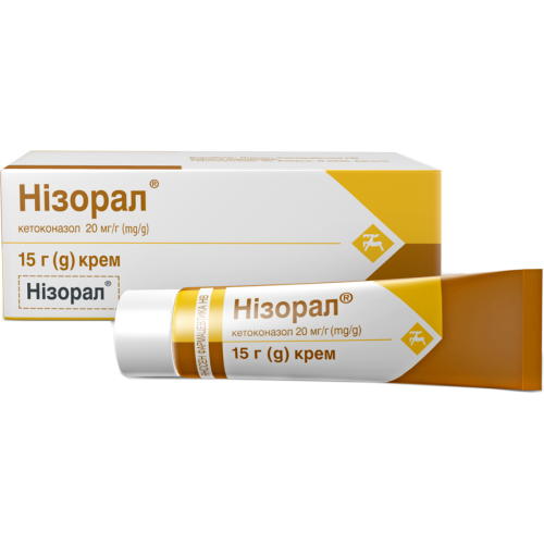 Нізорал 20 мг протигрибковий засіб крем 15 г в аптеці - фото №1 Нізорал 20 мг протигрибковий засіб крем 15 г в аптеці