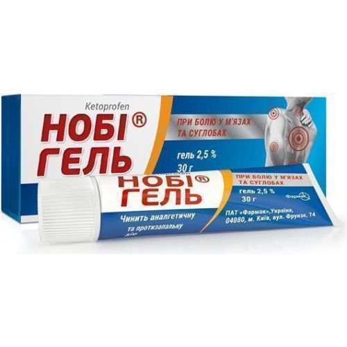 Нобі 2,5% гель 30 г в місті Харків : ціни, характеристика.  - фото №1 Нобі 2,5% гель 30 г в місті Харків : ціни, характеристика.
