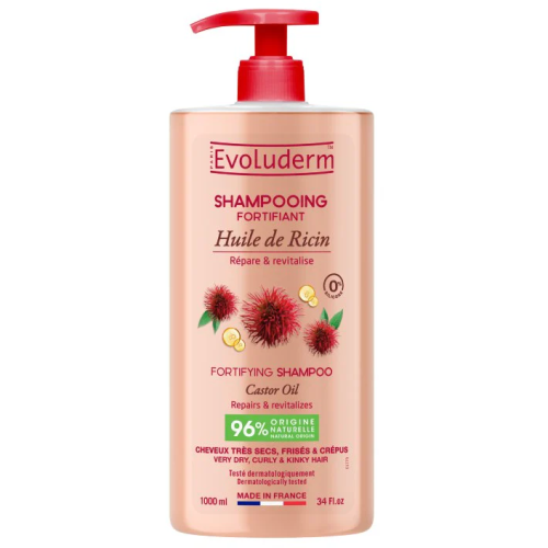 Шампунь Evoluderm (Эволюдерм) для волос с касторовым маслом 1000 мл в городе Рахов : цены, характеристики.  - фото №1 Шампунь Evoluderm (Эволюдерм) для волос с касторовым маслом 1000 мл в городе Рахов : цены, характеристики.