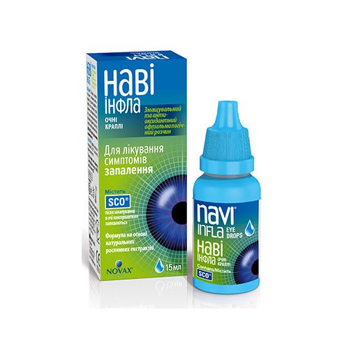 Наві Інфла очні краплі флакон 15 мл в місті Глобине : ціни, характеристика.  - фото №1 Наві Інфла очні краплі флакон 15 мл в місті Глобине : ціни, характеристика.