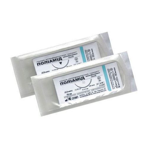 Поліамід 1 ріжуча голка 1/2 кола 40 мм 75 см в місті Канів : ціни, характеристика.  - фото №1 Поліамід 1 ріжуча голка 1/2 кола 40 мм 75 см в місті Канів : ціни, характеристика.