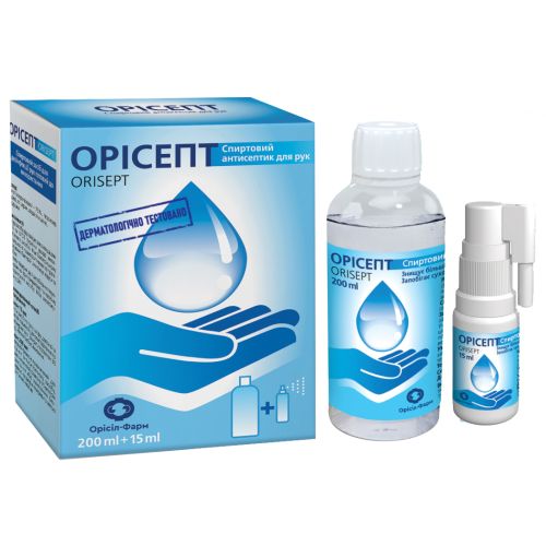 Орісепт антисептик для рук 200 мл + 15 мл в місті Хмельницький : ціни, характеристика.  - фото №1 Орісепт антисептик для рук 200 мл + 15 мл в місті Хмельницький : ціни, характеристика.