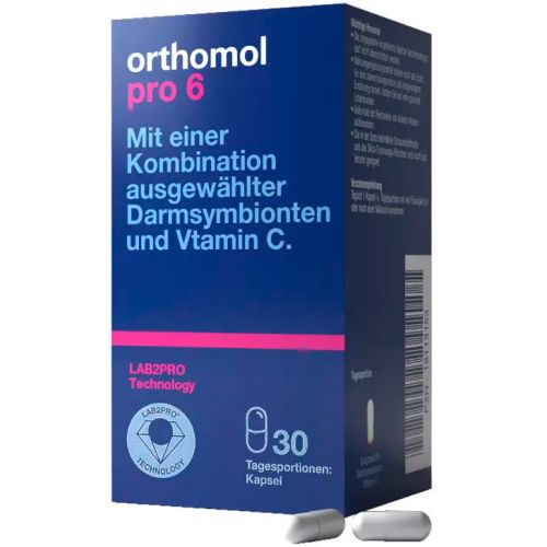 Orthomol (Ортомол) Pro 6 поддержка кишечного тракта и здоровой кишечной флоры 30 дней капсулы №30 в городе Рахов : цены, характеристики.  - фото №1 Orthomol (Ортомол) Pro 6 поддержка кишечного тракта и здоровой кишечной флоры 30 дней капсулы №30 в городе Рахов : цены, характеристики.