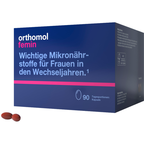 Orthomol (Ортомол) Femin (для жінок в період менопаузи) 90 днів капсули №90 замовити - фото №1 Orthomol (Ортомол) Femin (для жінок в період менопаузи) 90 днів капсули №90 замовити