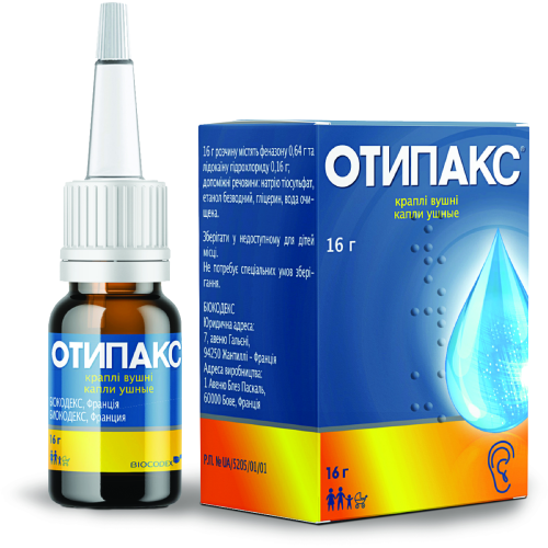 Отипакс капли ушные 16 г в городе Луцк : цены, характеристики.  - фото №1 Отипакс капли ушные 16 г в городе Луцк : цены, характеристики.