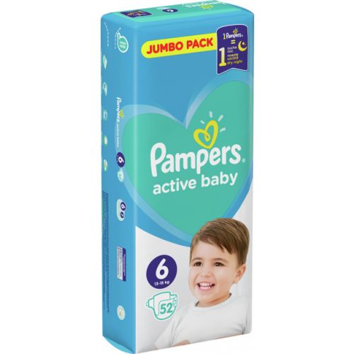 Підгузки Pampers Active Baby Extra Large (13-18 кг) №52 в місті Глобине : ціни, характеристика.  - фото №1 Підгузки Pampers Active Baby Extra Large (13-18 кг) №52 в місті Глобине : ціни, характеристика.