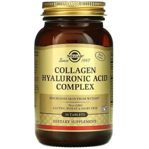 Solgar (Солгар) Collagen Hyaluronic Acid Complex (Коллаген и Гиалуроновая кислота) 120 мг таблетки №30 в городе Львов : цены, характеристики.  - фото №1 Solgar (Солгар) Collagen Hyaluronic Acid Complex (Коллаген и Гиалуроновая кислота) 120 мг таблетки №30 в городе Львов : цены, характеристики.