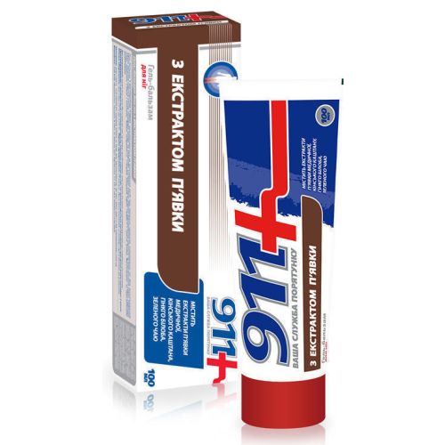 Гель-бальзам З екстрактом п'явки 911 для ніг 100 мл ціна - фото №1 Гель-бальзам З екстрактом п'явки 911 для ніг 100 мл ціна