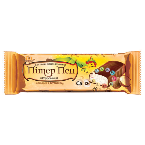 Пітер Пен Кальций молочна глазурь 40 г   в місті Березань : ціни, характеристика.  - фото №1 Пітер Пен Кальций молочна глазурь 40 г   в місті Березань : ціни, характеристика.