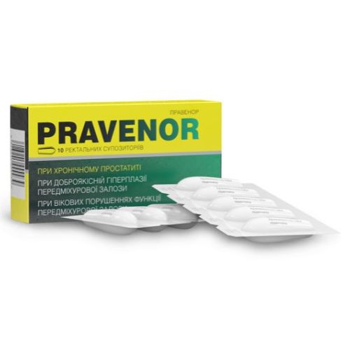 Правенор супозиторії ректальні №10   в місті Крюківщина : ціни, характеристика.  - фото №1 Правенор супозиторії ректальні №10   в місті Крюківщина : ціни, характеристика.