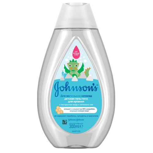 Антибактериальная детская гель-пена для купания Johnsons Для маленьких непосед 300 мл в городе Софиевка : цены, характеристики.  - фото №1 Антибактериальная детская гель-пена для купания Johnsons Для маленьких непосед 300 мл в городе Софиевка : цены, характеристики.