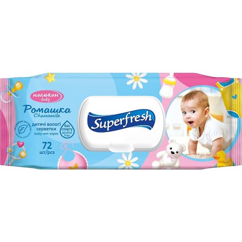 Серветки вологі Superfresh (Суперфреш) для дітей та мам №72 в місті Богородчани : ціни, характеристика.  - фото №1 Серветки вологі Superfresh (Суперфреш) для дітей та мам №72 в місті Богородчани : ціни, характеристика.