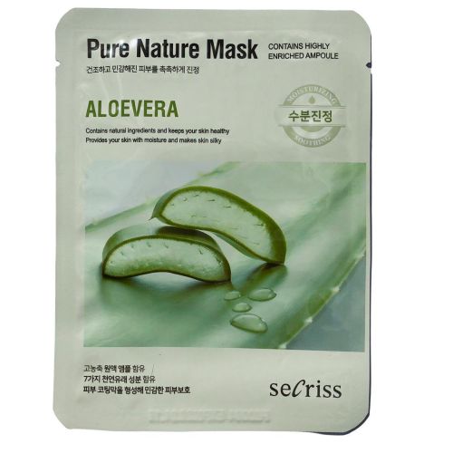 Маска тканинна seCriss Алоє Вера заспокійлива 25 мл в інтернет-аптеці - фото №1 Маска тканинна seCriss Алоє Вера заспокійлива 25 мл в інтернет-аптеці