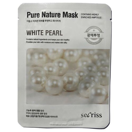 Маска тканевая seCriss Белая Жемчужина Увлажнение и осветление кожи лица 25 мл в городе Канев : цены, характеристики.  - фото №1 Маска тканевая seCriss Белая Жемчужина Увлажнение и осветление кожи лица 25 мл в городе Канев : цены, характеристики.