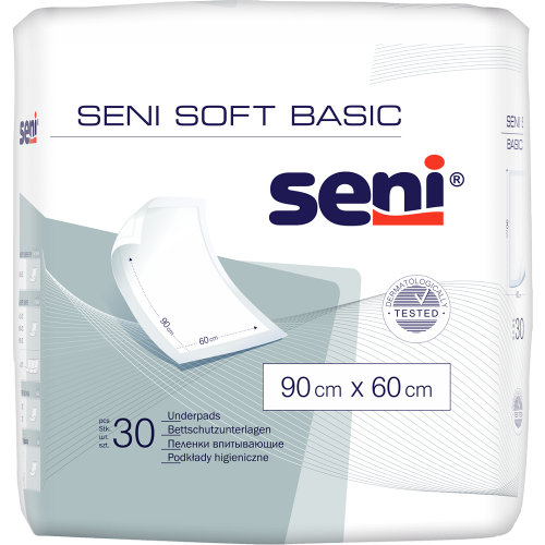 Пелюшки Seni Soft дитячі 90х60 см №30 фото - фото №1 Пелюшки Seni Soft дитячі 90х60 см №30 фото