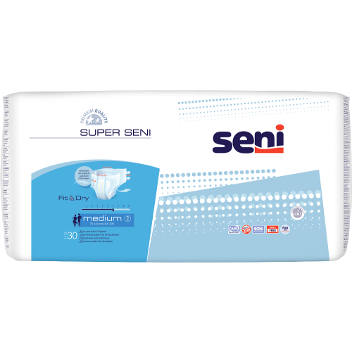 Підгузки для дорослих Super Seni medium/середні air 30 шт недорого - фото №1 Підгузки для дорослих Super Seni medium/середні air 30 шт недорого