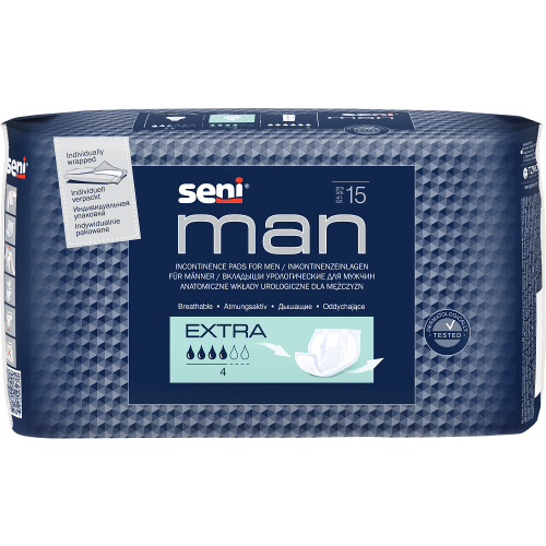 Прокладки урологические мужские Seni Men EXtra №15 заказать - фото №1 Прокладки урологические мужские Seni Men EXtra №15 заказать