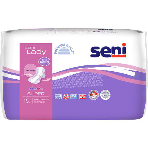 Прокладки Seni Lady Super №15 в интернет-аптеке - фото №1 Прокладки Seni Lady Super №15 в интернет-аптеке