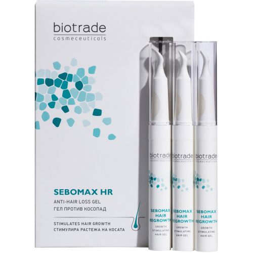 Гель Biotrade (Биотрейд) Sebomax HR против выпадения и для роста волос, 3х8,5 мл в городе Глобино : цены, характеристики.  - фото №1 Гель Biotrade (Биотрейд) Sebomax HR против выпадения и для роста волос, 3х8,5 мл в городе Глобино : цены, характеристики.