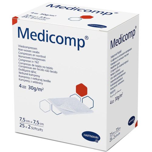 Салфетка Medicomp из нетканого материала 7,5 см х 7,5 см в городе Софиевка : цены, характеристики.  - фото №1 Салфетка Medicomp из нетканого материала 7,5 см х 7,5 см в городе Софиевка : цены, характеристики.