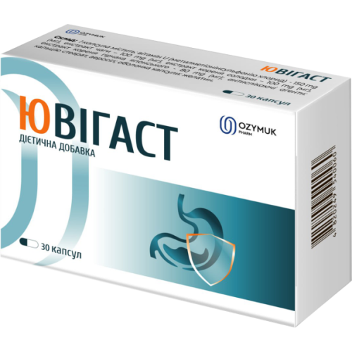 Ювігаст 440 мг капсули №30 в місті Богородчани : ціни, характеристика.  - фото №1 Ювігаст 440 мг капсули №30 в місті Богородчани : ціни, характеристика.