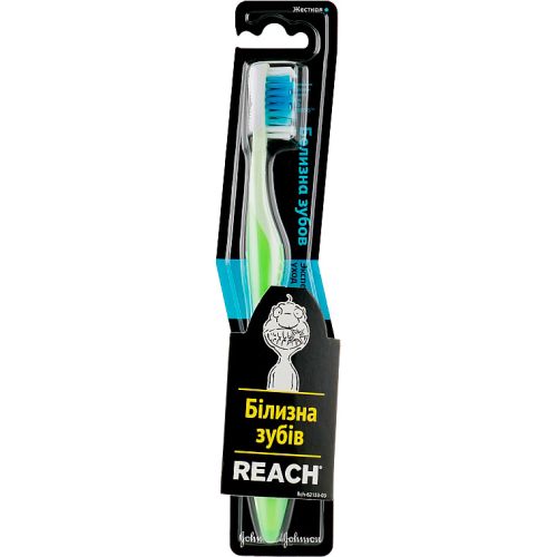 Зубна щітка Reach Stay White жорстка, 1 шт. в місті Богородчани : ціни, характеристика.  - фото №1 Зубна щітка Reach Stay White жорстка, 1 шт. в місті Богородчани : ціни, характеристика.