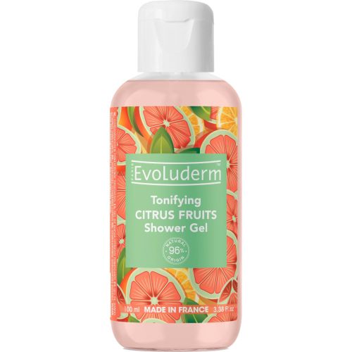 Гель Evoluderm (Еволюдерм) для душу цитрус, фрукти тонізуючий 100 мл  в місті Чернігів : ціни, характеристика.  - фото №1 Гель Evoluderm (Еволюдерм) для душу цитрус, фрукти тонізуючий 100 мл  в місті Чернігів : ціни, характеристика.